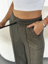 Теплі штани палаццо INNOE 300031-1 Сірий срібло - Купити