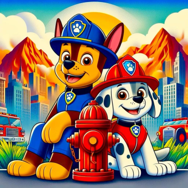 Алмазна мозаїка дві собачки 30*40 см - Купити