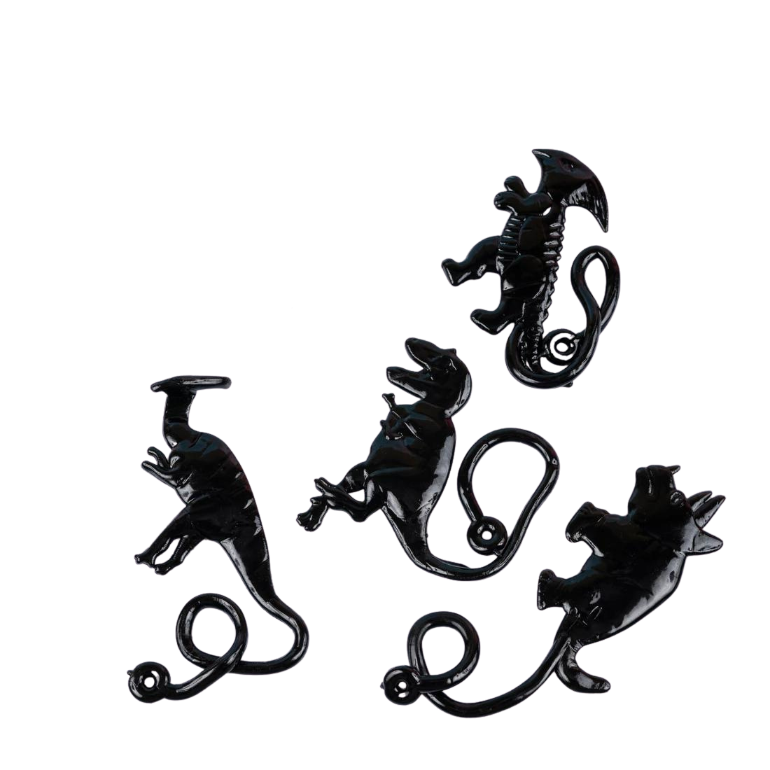 Іграшки липучки Динозаври чорні 15 см