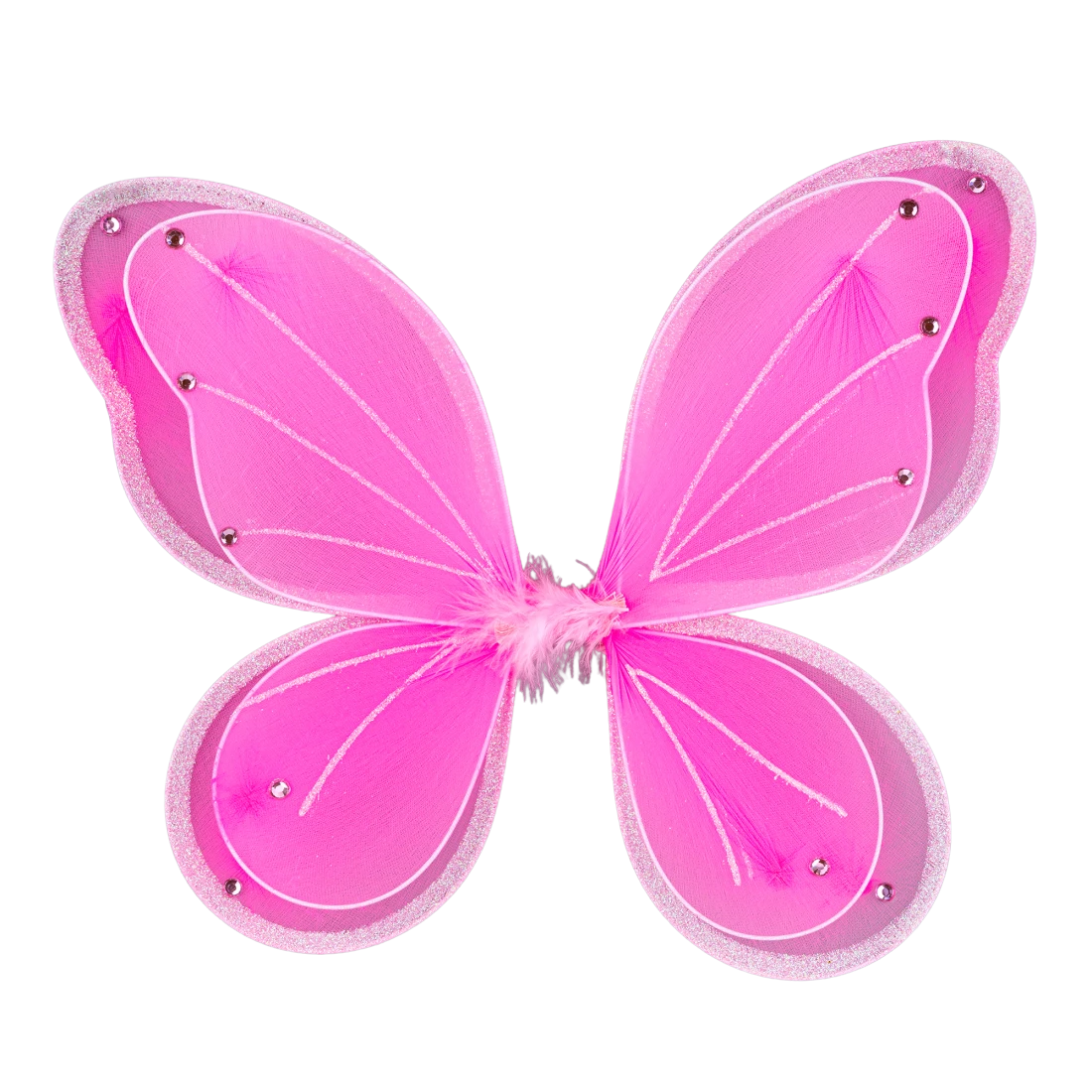 Карнавальні крила подвійні рожеві 28*34 см