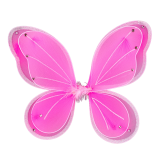 Карнавальні крила подвійні рожеві 28*34 см