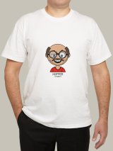 Чоловіча футболка, біла з принтом аватара Hopper 014 - Футболки з принтами - Hopper