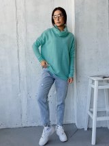 Туніка з трикотажу джерсі 230222-3 Бірюзовий