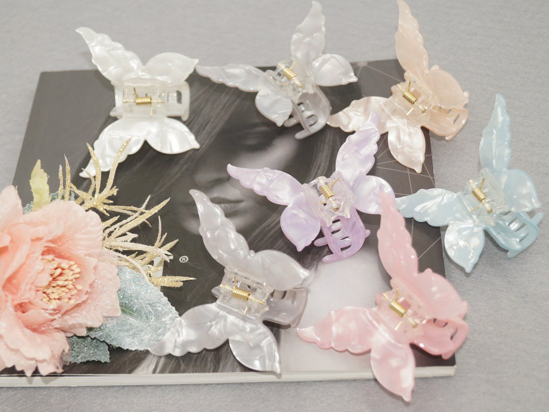 Краби для волосся. Французький пластик. 6 см.