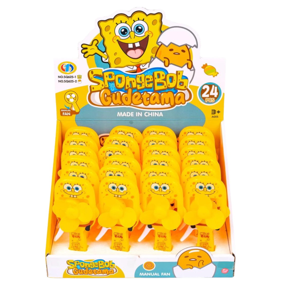 Ручний дитячий вентилятор Губка 15 см