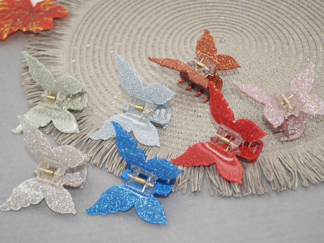 Краби для волосся. Французький пластик. 6 см.