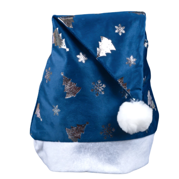 Новорічна шапка синя краса 39 см - Купити