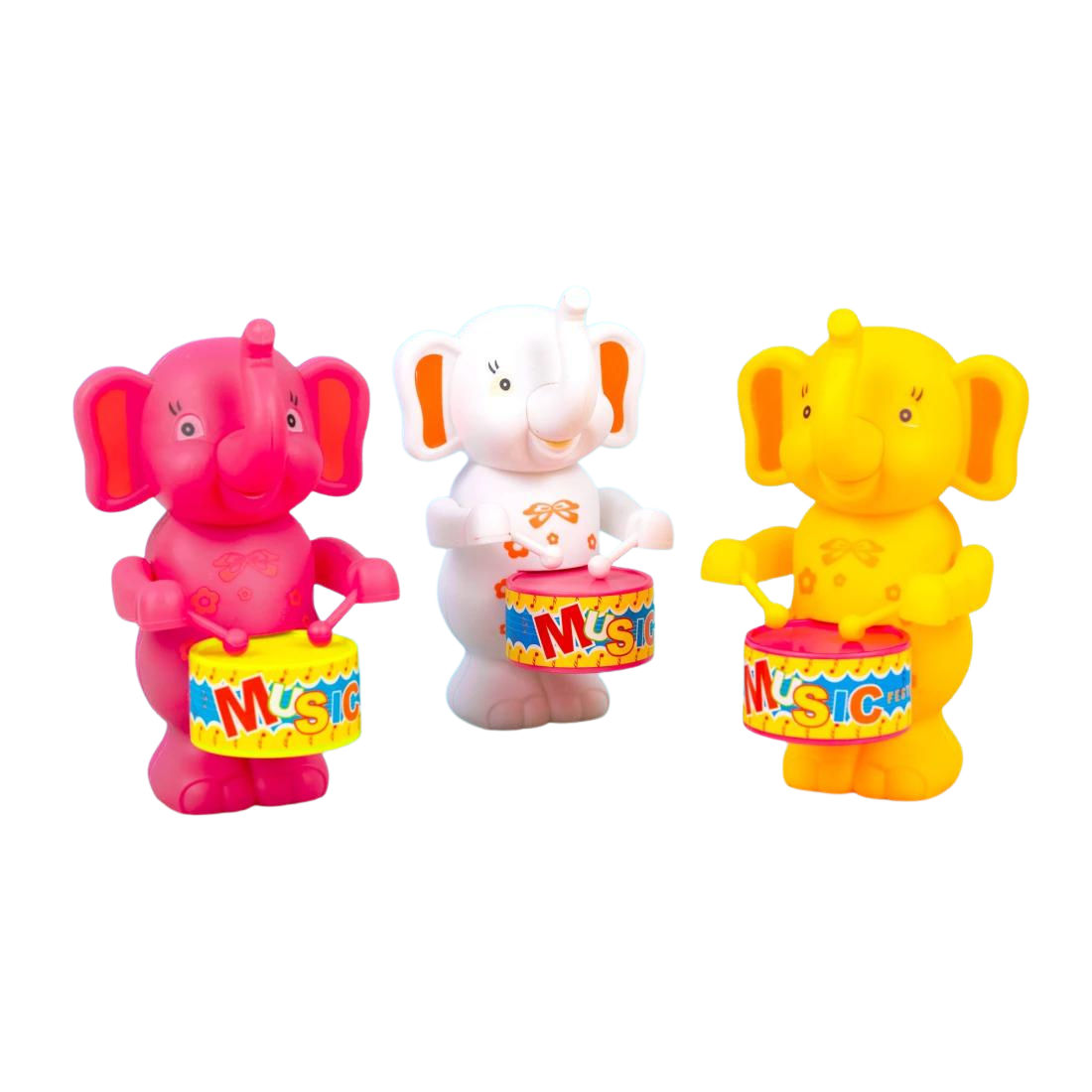 Пластиковий заводний, звуковий Слон 13 см