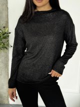 Гольф з люрексовим напиленням INNOE 230208-23 Чорний - Innoe