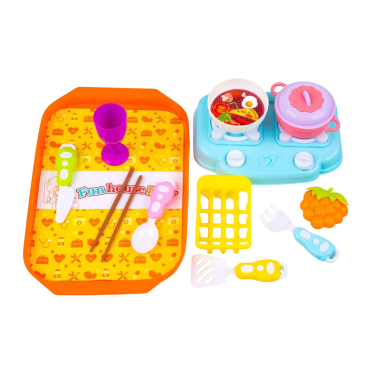 Пластиковий набір кухні блакитний 29 см - Купити