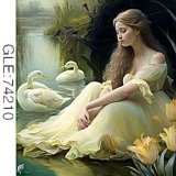 Девушка с Уточками 40х50 - Фото1 Девушка с Уточками 40х50 оптом, фото 13417