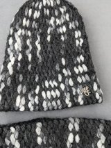 Затишний жіночий комплект шапка та бафф крупної в’язки INNOE 950591-1 Чорний