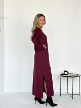 Сукня з люрексовим блиском INNOE 270535-2 Бордовий - Купити