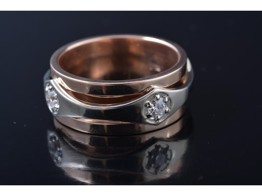 Обручки, комбіноване золото - Купити