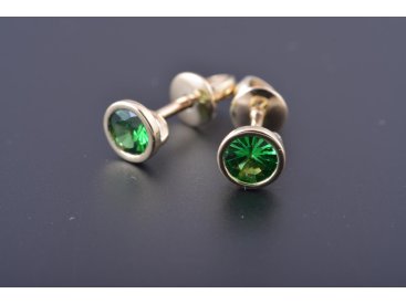 Сережки на закрутках із цаворитом - Купити