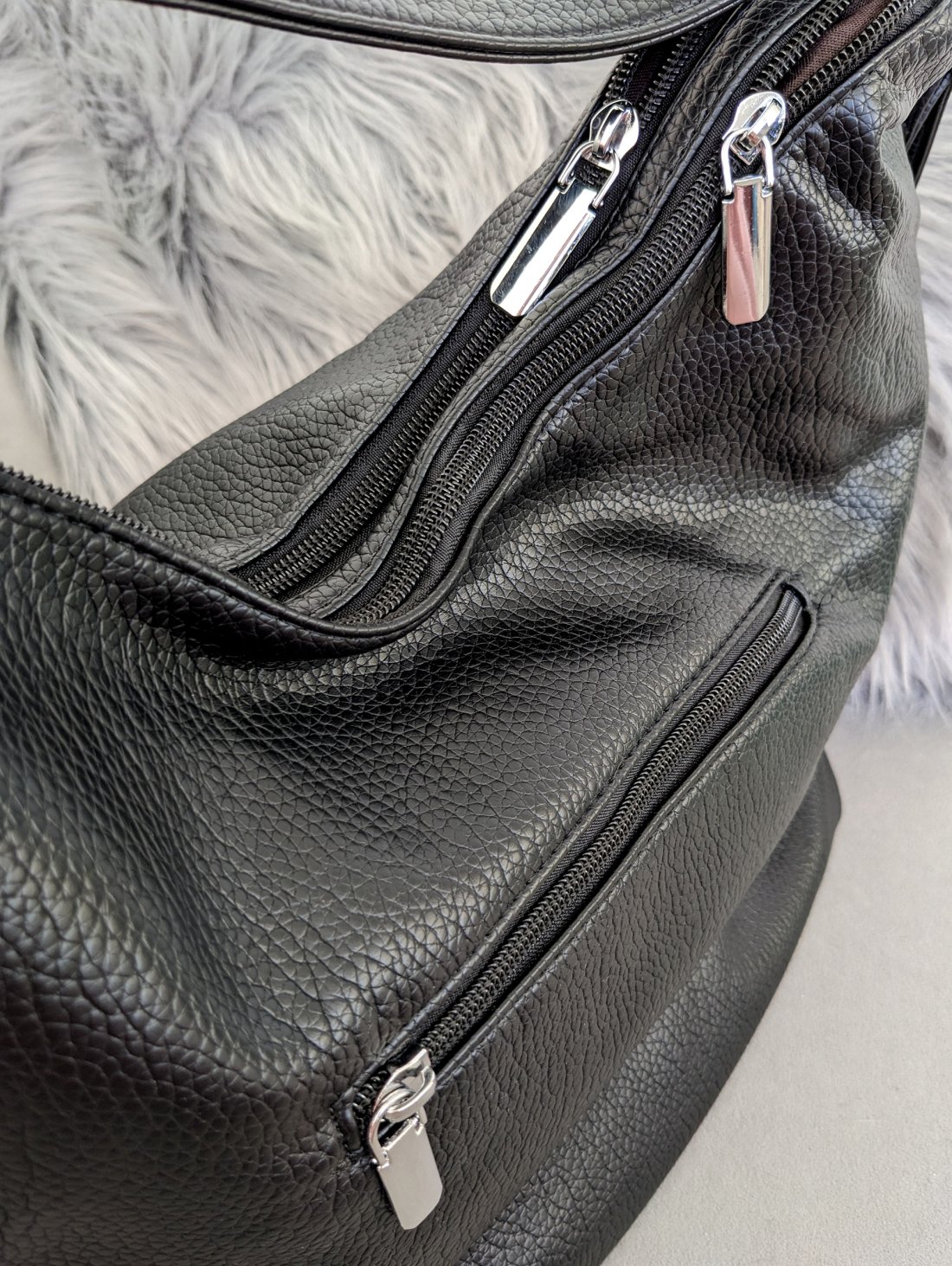 Сумка-рюкзак на блискавках для міського стилю INNOE 350014-1 Чорний