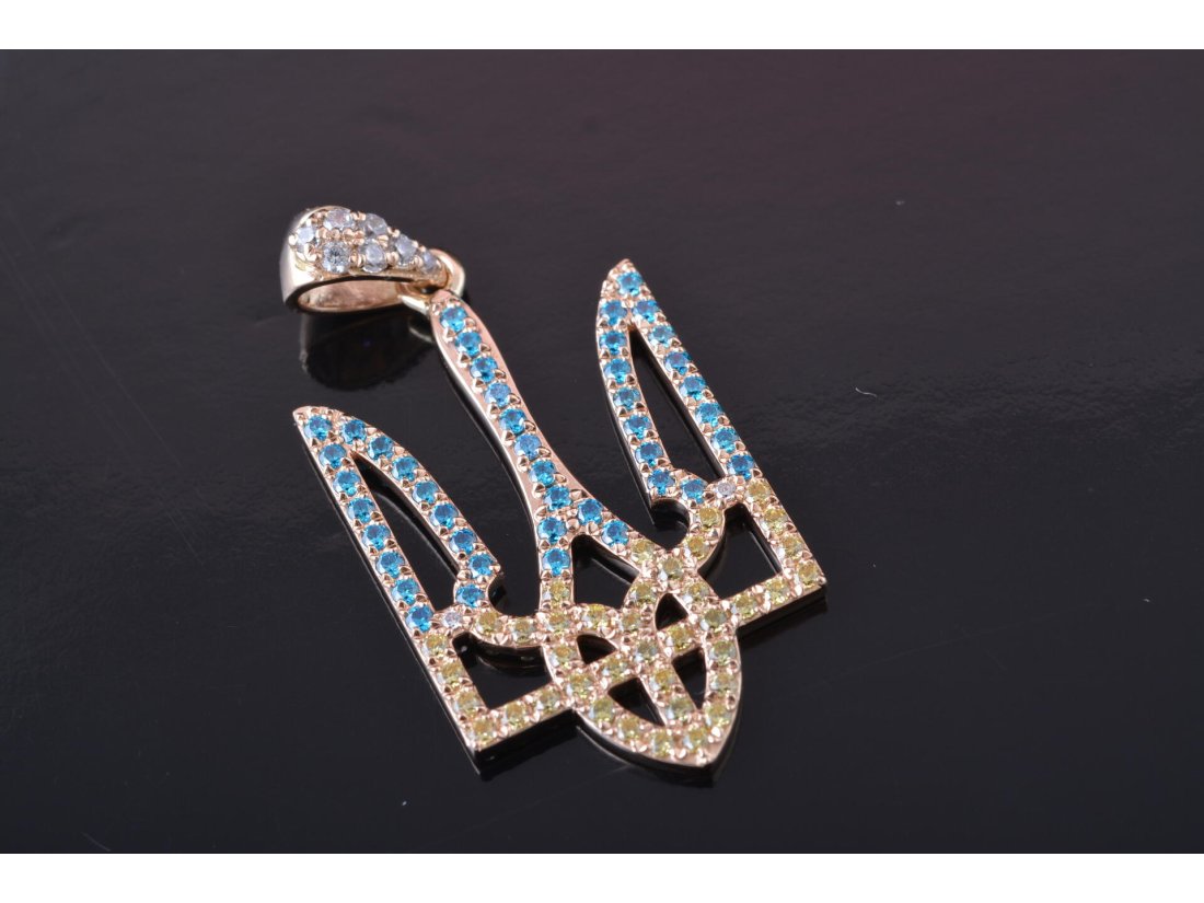 Підвіс &quot;Герб України&quot; із камінням