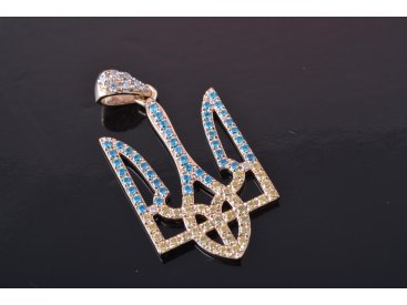 Підвіс &quot;Герб України&quot; із камінням - Купити