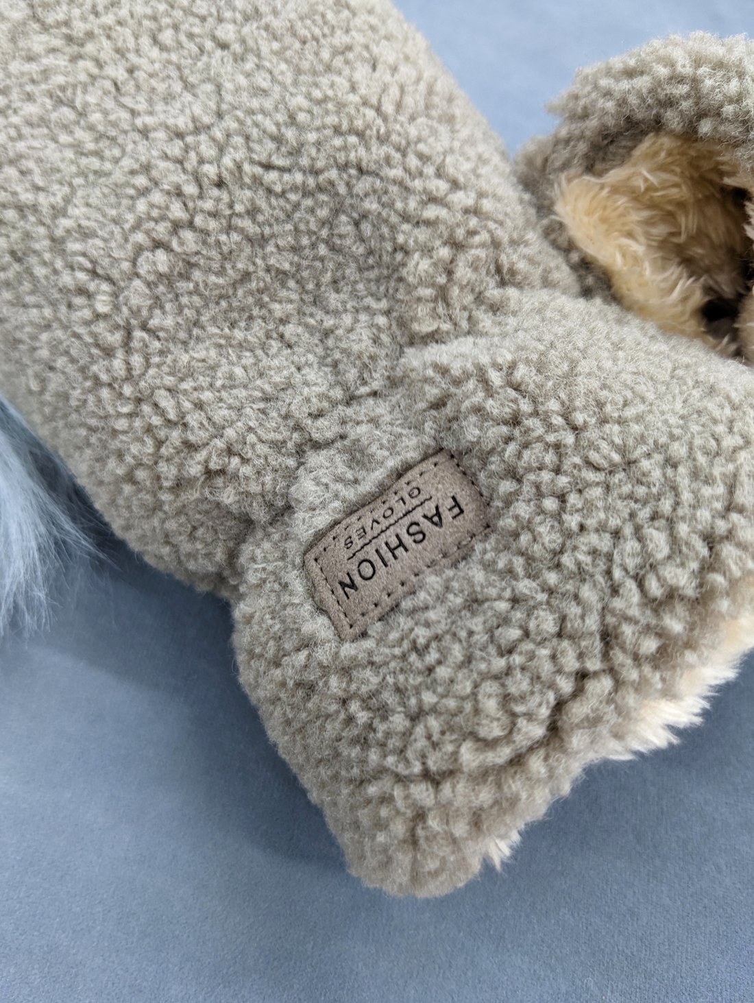 Зимові рукавиці з плюшевої тканини INNOE 85005-3 Тауп - Innoe