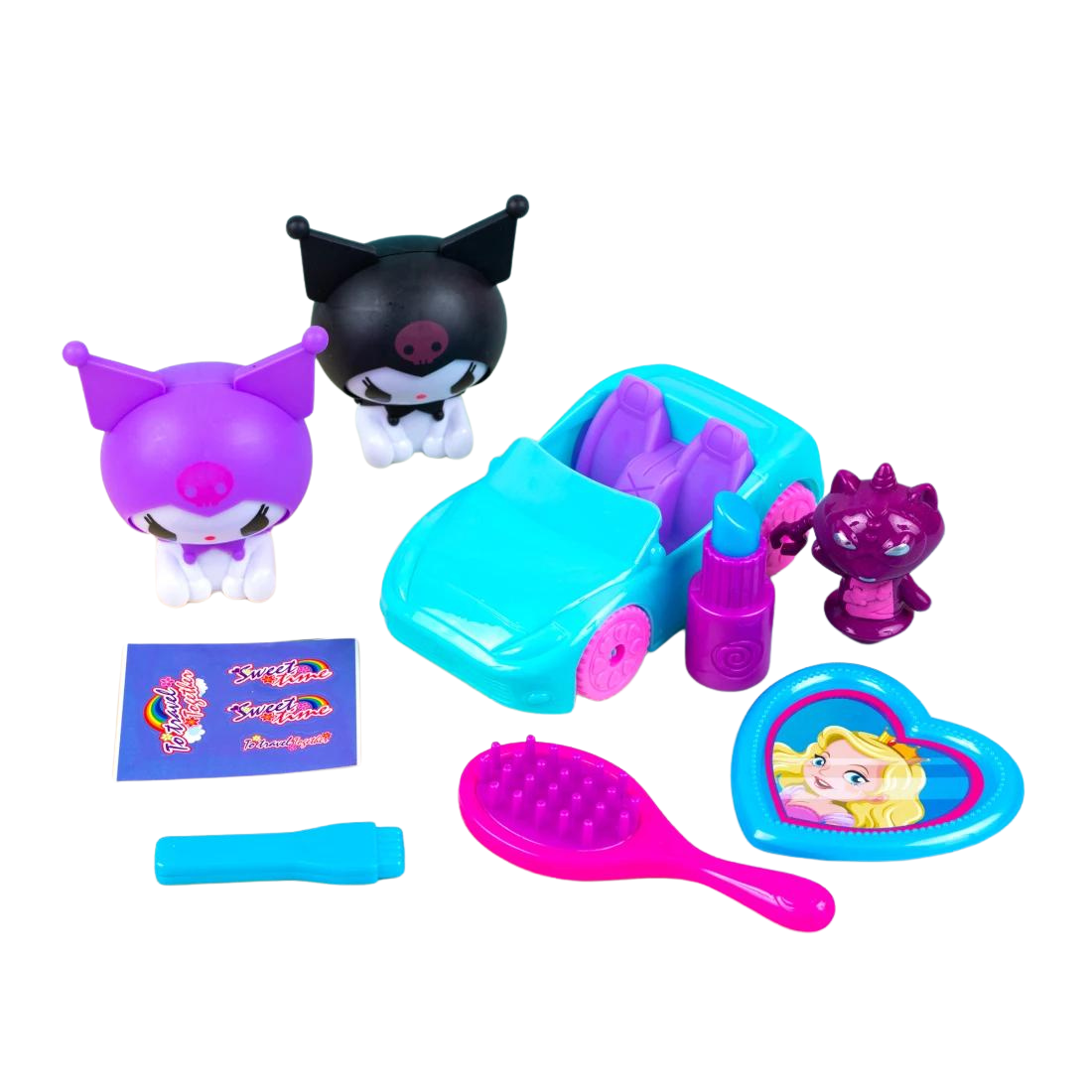 Ігровий набір Аніме на бірюзовій машині 20 см