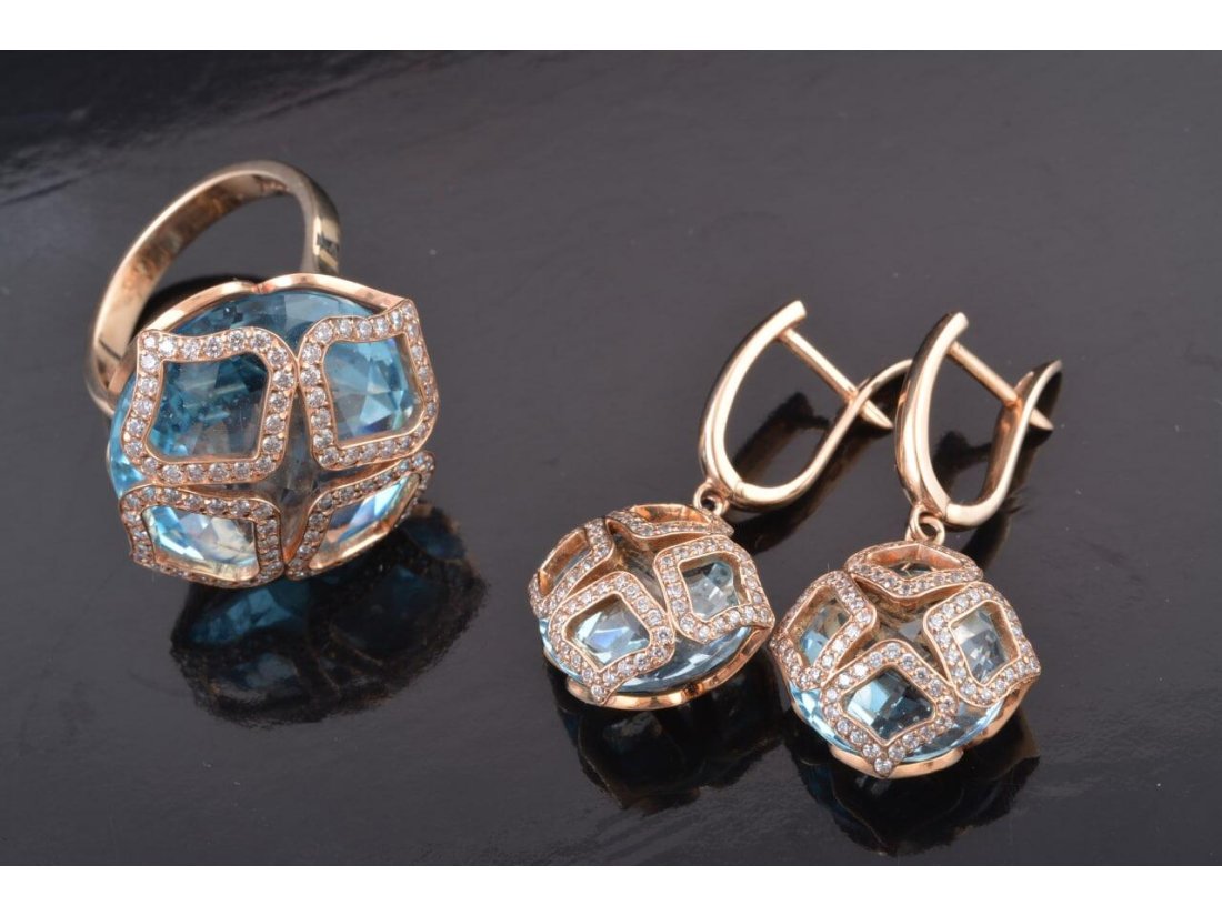 Гарнітур з топазом - Фото1 Гарнітур з топазом