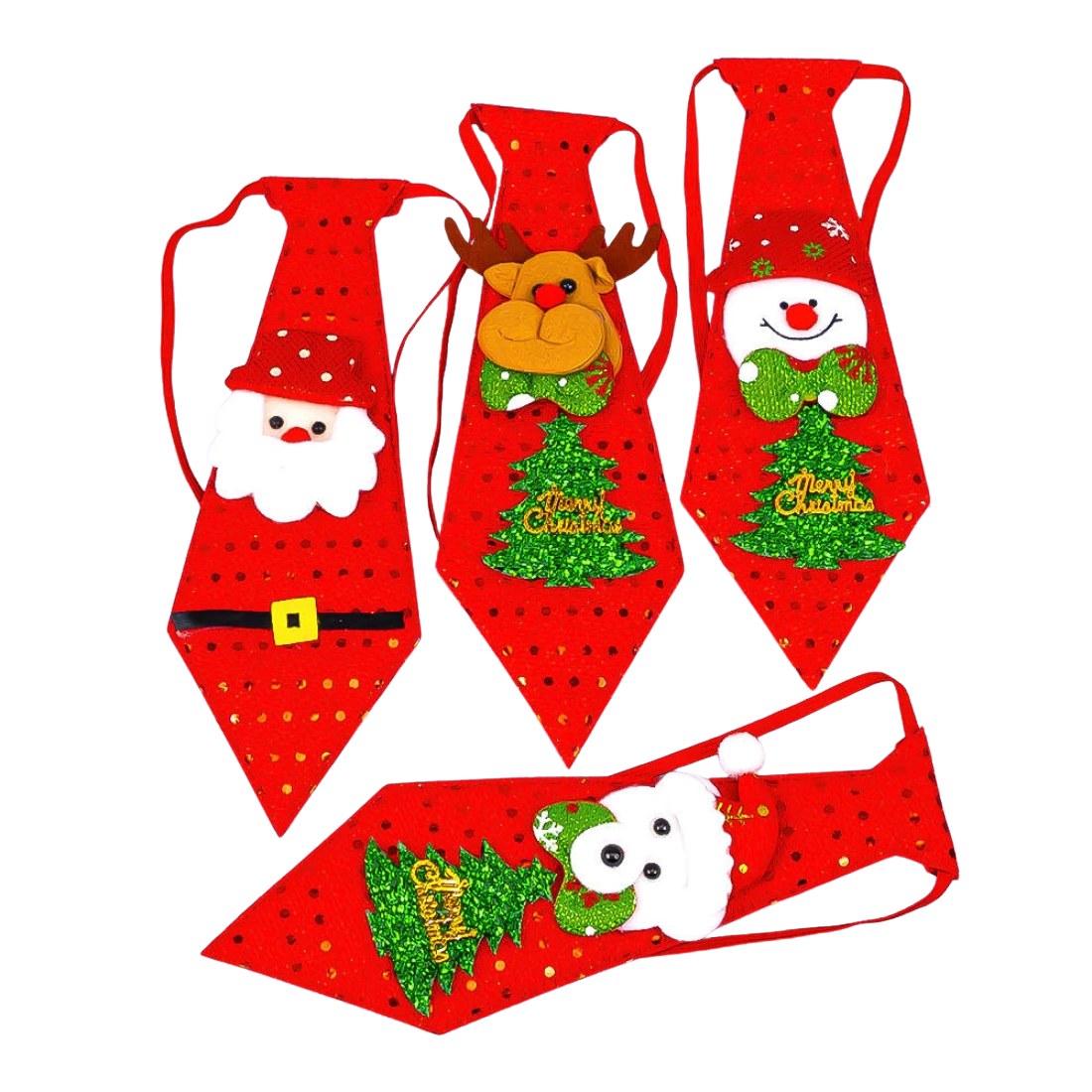 Новорічні краватки чотири види