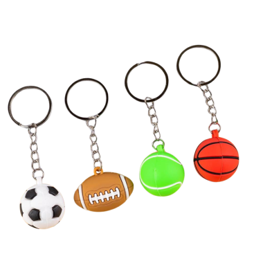 Брелоки гумові М'ячі різні 12 штук - Купити