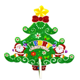 Новорічні прикраси з пінопласту на підставці Ялинка 19 см