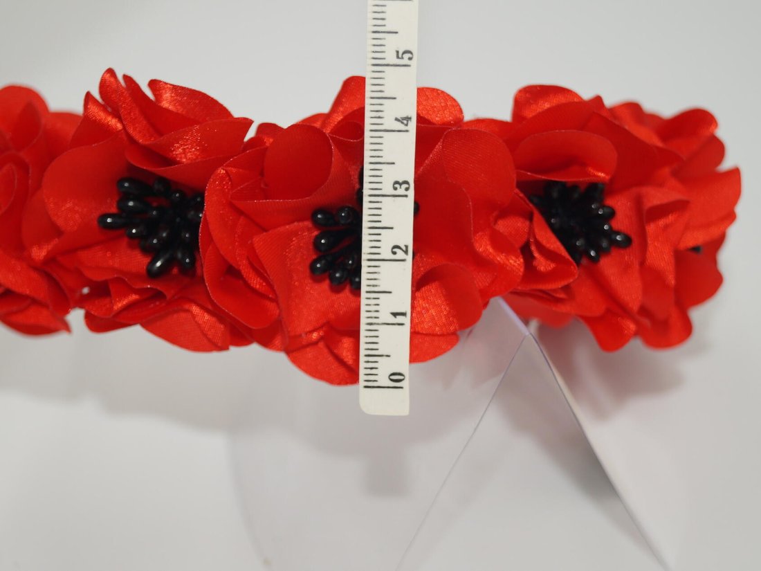 Обручі для волосся. Маки. - Кристалік