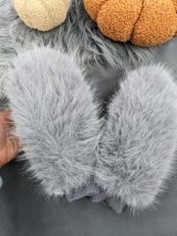 Хутряні рукавиці з утепленням та зручним манжетом INNOE 85005-1 Світло-сірий