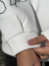 Тепле жіноче худі оверсайз з стильною вишивкою 230227-4