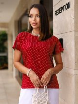 Блузка-футболка INNOE 55008-24 Винний червоний