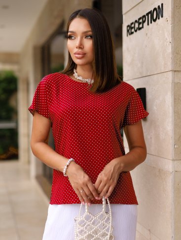 Блузка-футболка INNOE 55008-24 Винний червоний - Купити