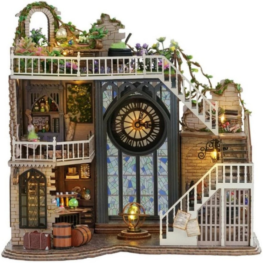 3D Румбокс «Магічний будинок»‎ DIY DollHouse + пилозахисний купол - Pobut