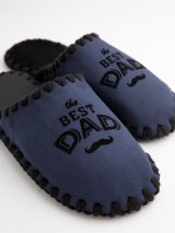 Чоловічі домашні капці Family Класичні The Best Dad закриті Темно-сині - Купити