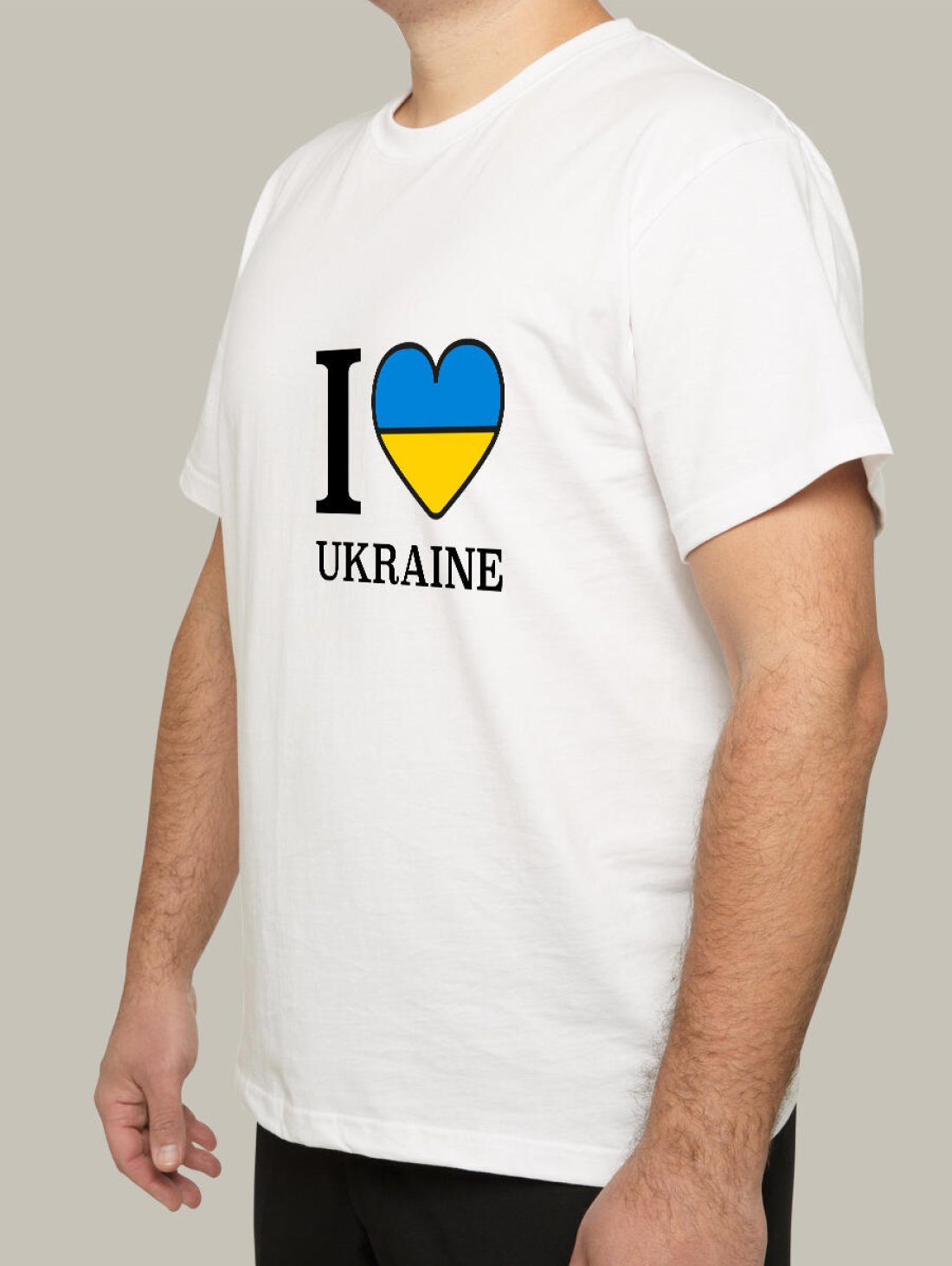 Футболка, біла з принтом &quot; I love Ukraine&quot; v2
