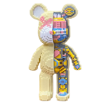 Конструктор Magic Blocks у вигляді ведмедика Bearbrick Скелет - Купити