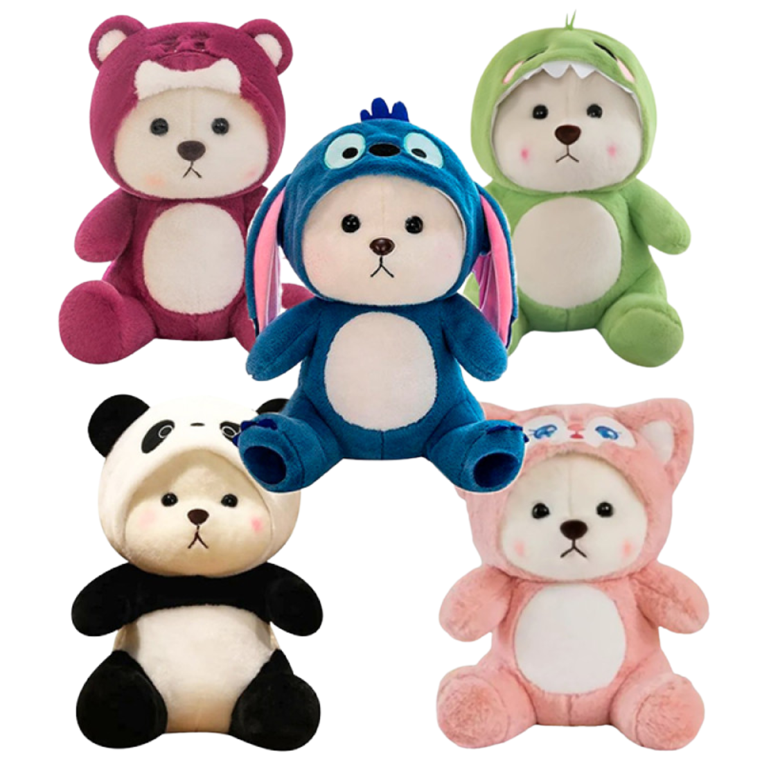 М'яка іграшка ведмежав одязі 44 см в асортименті