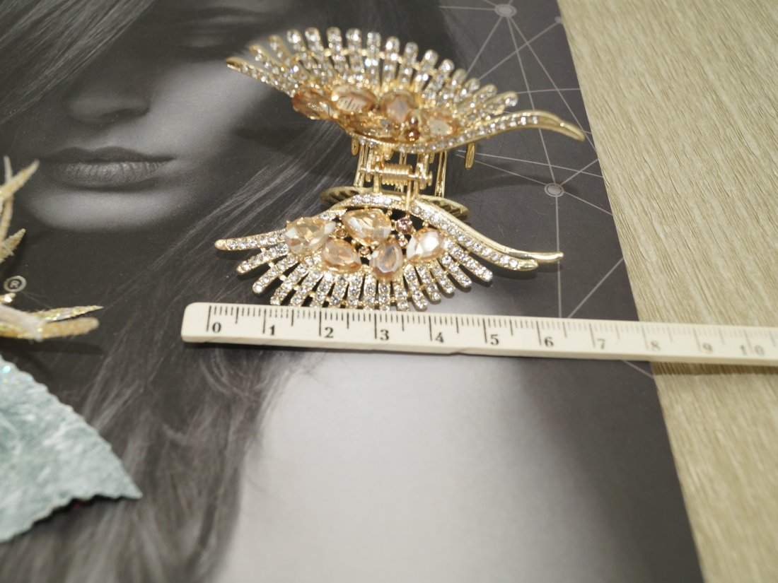 Металеві краби для волосся. &quot;ZAYA&quot; 6 см. - Кристалік