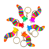 Брелоки гумові Гусениці кольорові 11,5 см