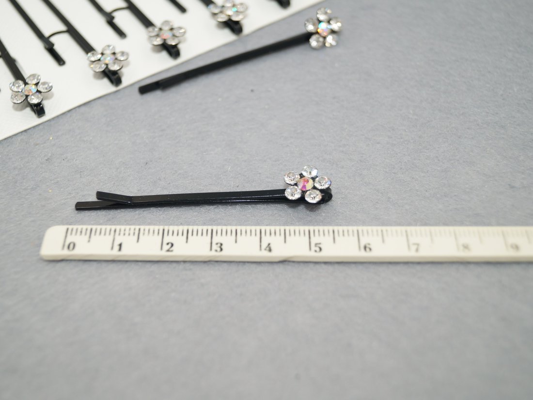 Невидимки для волосся. 5.5 см. - Кристалік