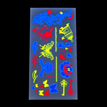 Неонові татуювання Ключі 21 см - Купити