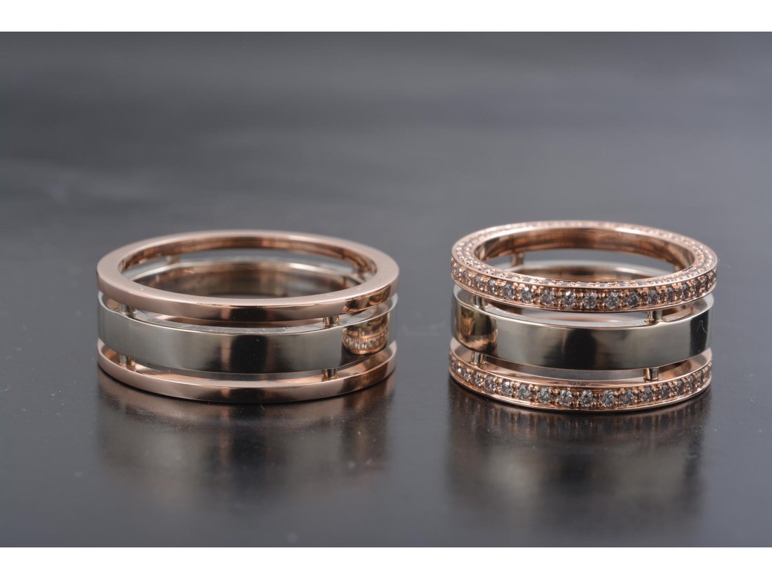 Обручки комбіноване золото