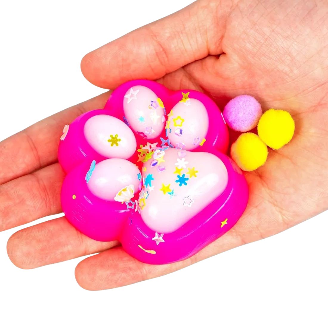 Антистрес Лапка із присипкою зірки 7 см - Pobut