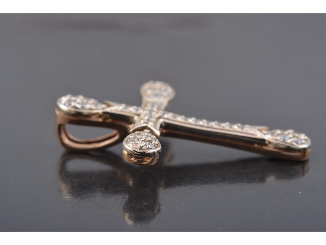 Хрестик декоративний із камінням - Купити