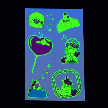 Дитячі сяючі татуювання Єдинороги EI-228 - Купити