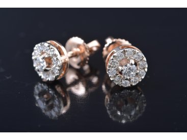 Сережки на закрутках із діамантами - Купити