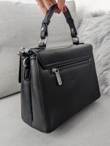 Елегантна чорна сумка з екошкіри з функціональним дизайном INNOE 350010-2 Чорний
