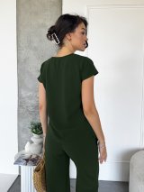 Брючний костюм INNOE 210337-8 Темно-зелений