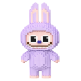 Конструктор Magic Blocks Лабубу Висота 30 см Бузковий